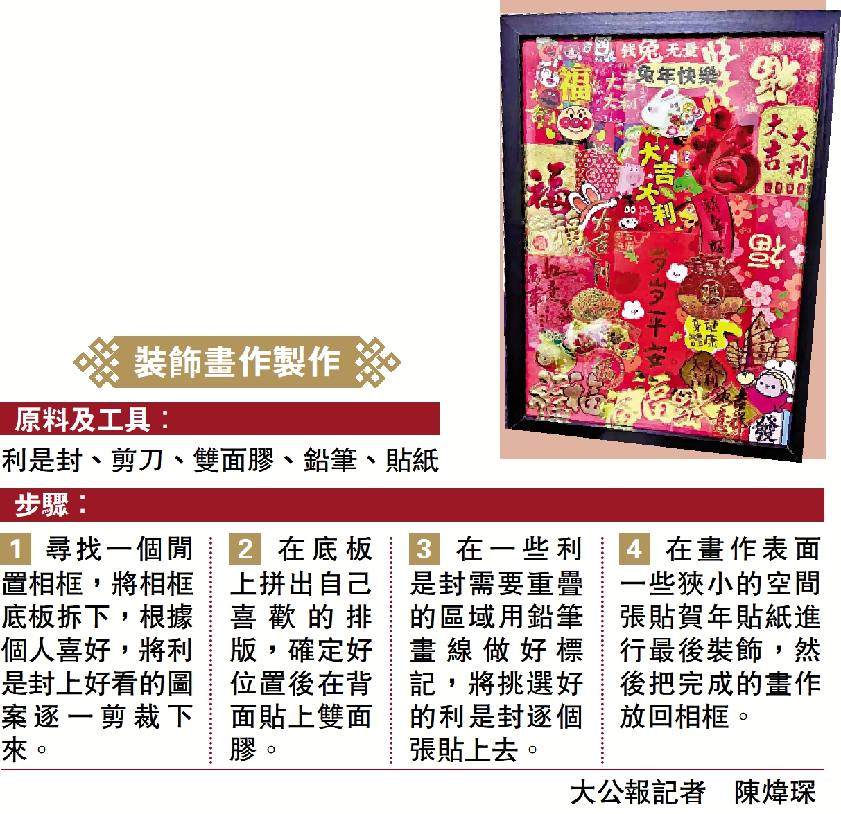 圖:裝飾畫作製作