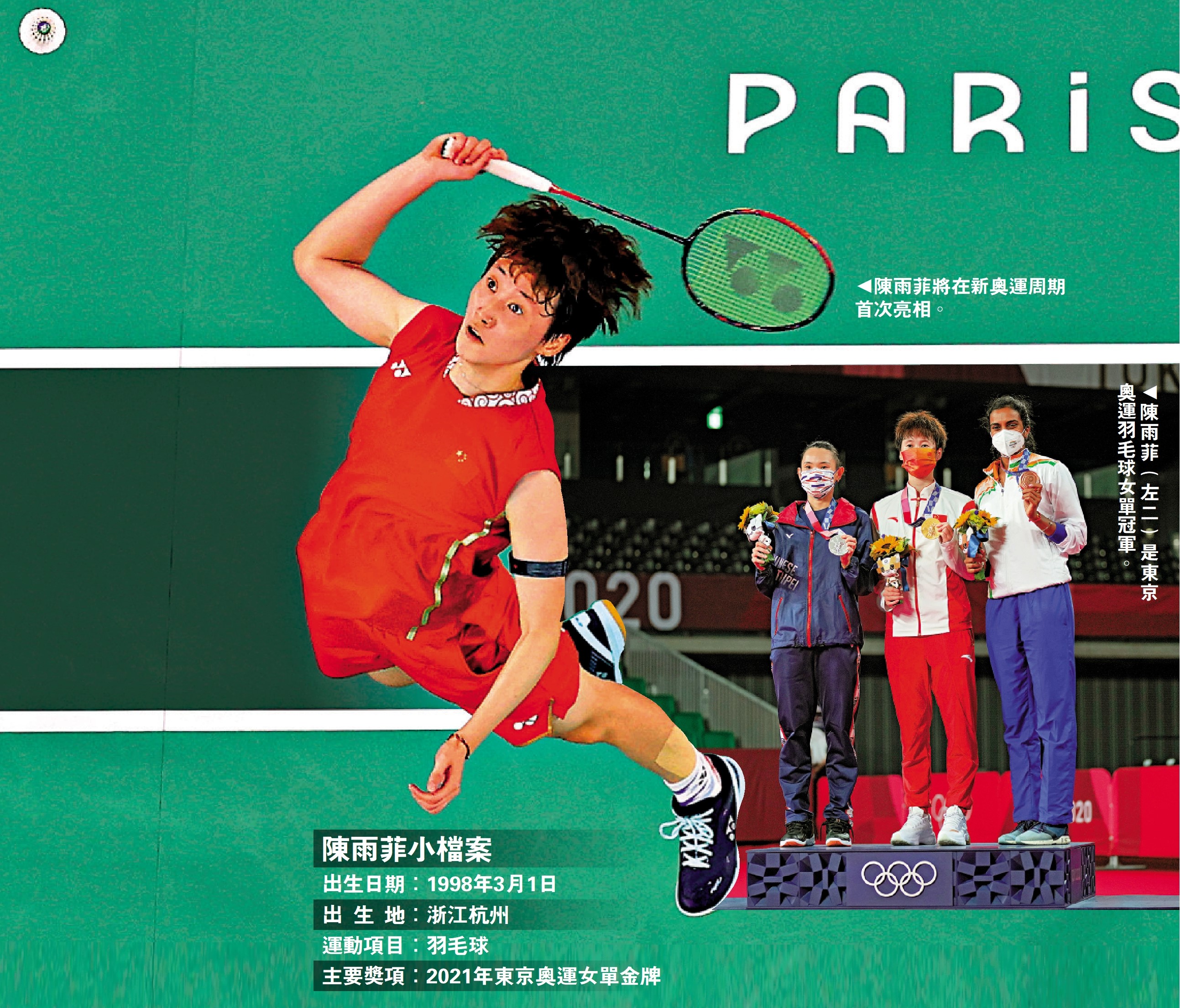 　　圖：陳雨菲小檔案