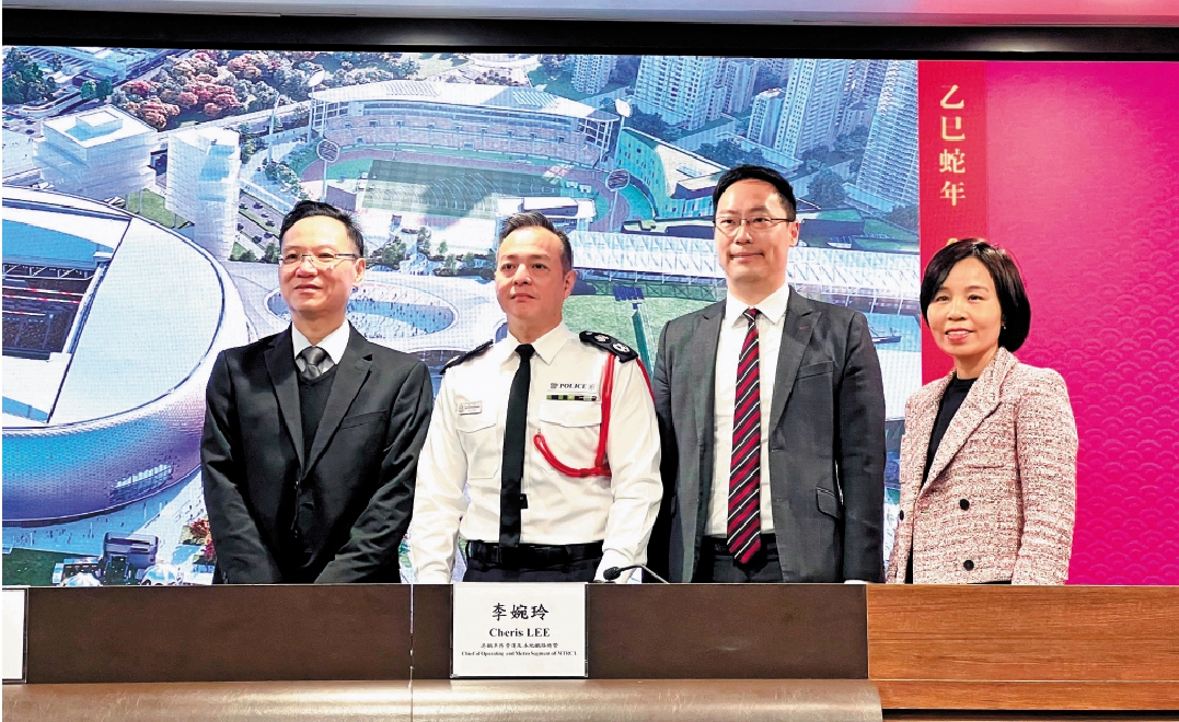 圖:周二啟德體育園測試賽記者會昨日舉行。\大公報記者朱家立攝