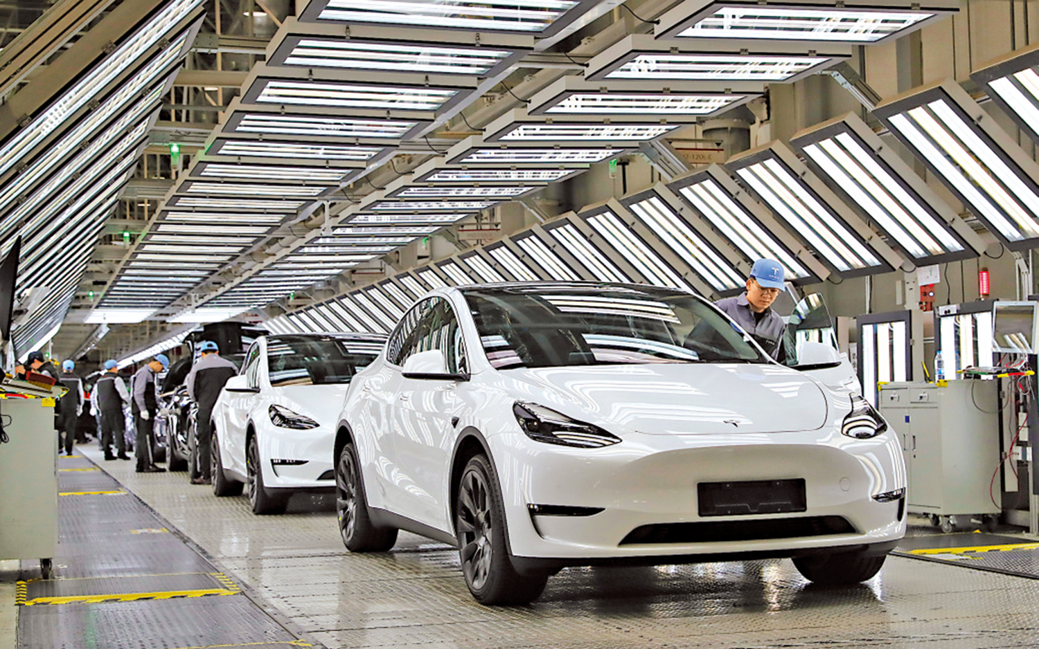 　　圖：位於上海臨港產業區的特斯拉上海超級工廠，主要生產包括Model 3等系列車型的純電動整車。\新華社