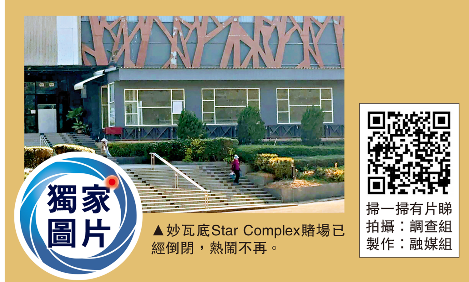 圖:妙瓦底Star Complex賭場已經倒閉,熱鬧不再。