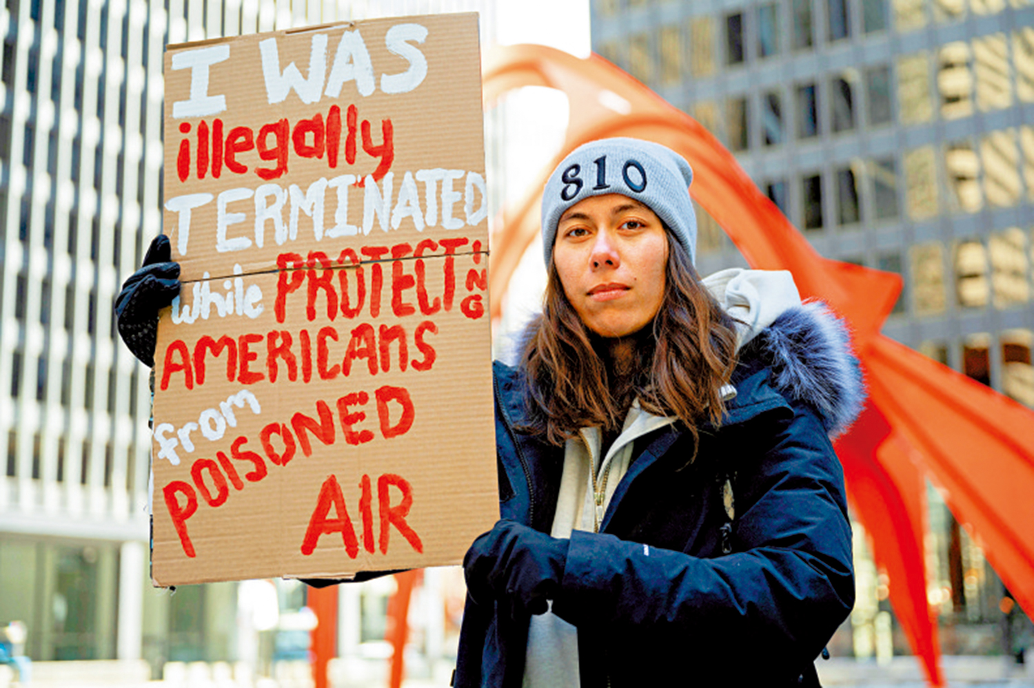 　　圖：被解僱的前美國環保局員工2月18日參與抗議集會活動。\路透社