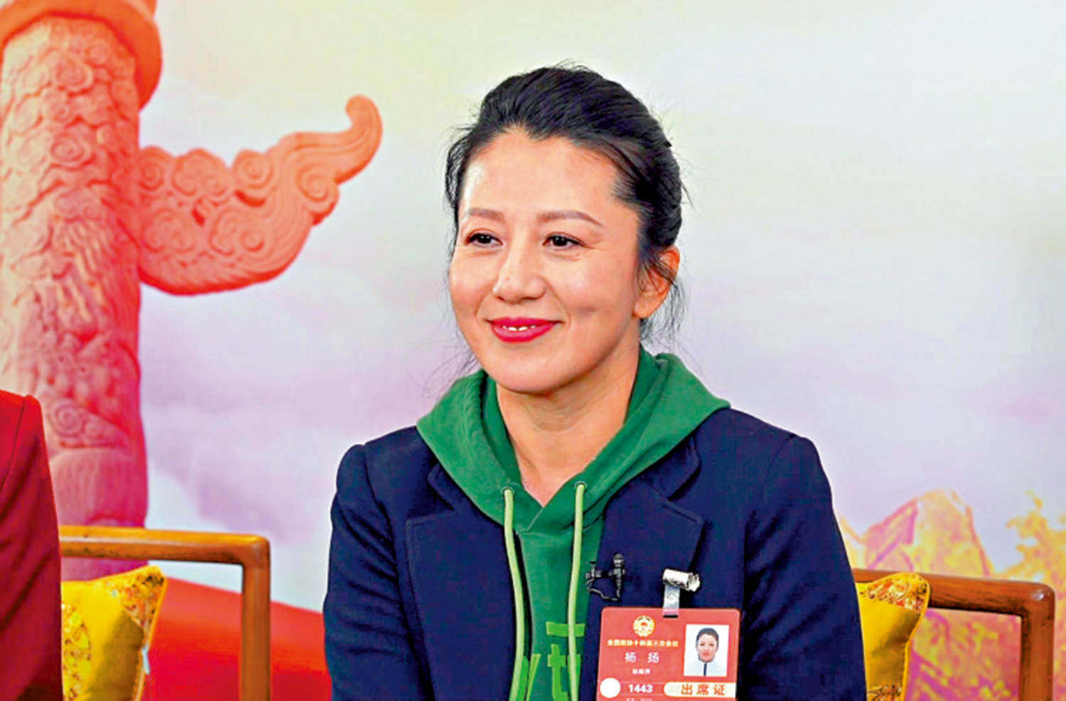圖:全國政協委員楊揚接受大公報訪問。