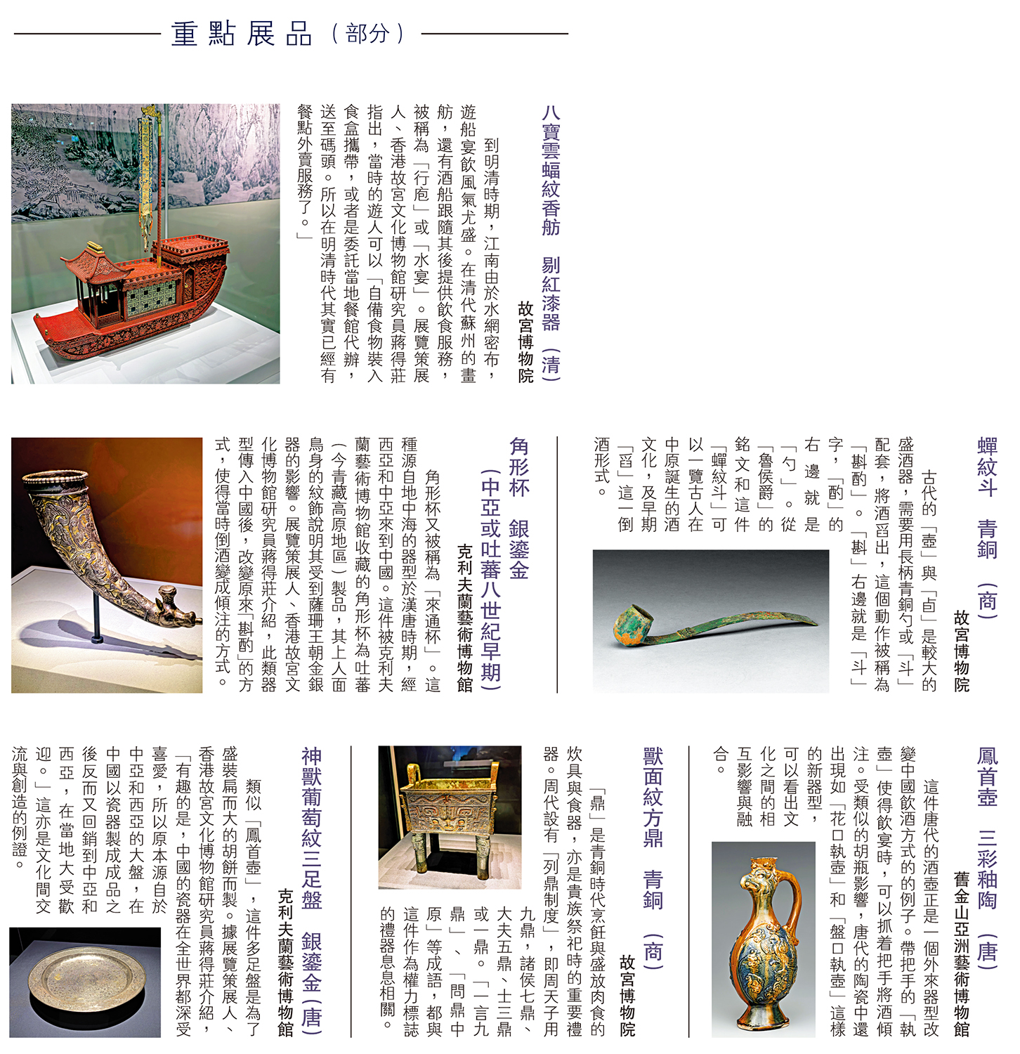 　　圖：重點展品（部分）