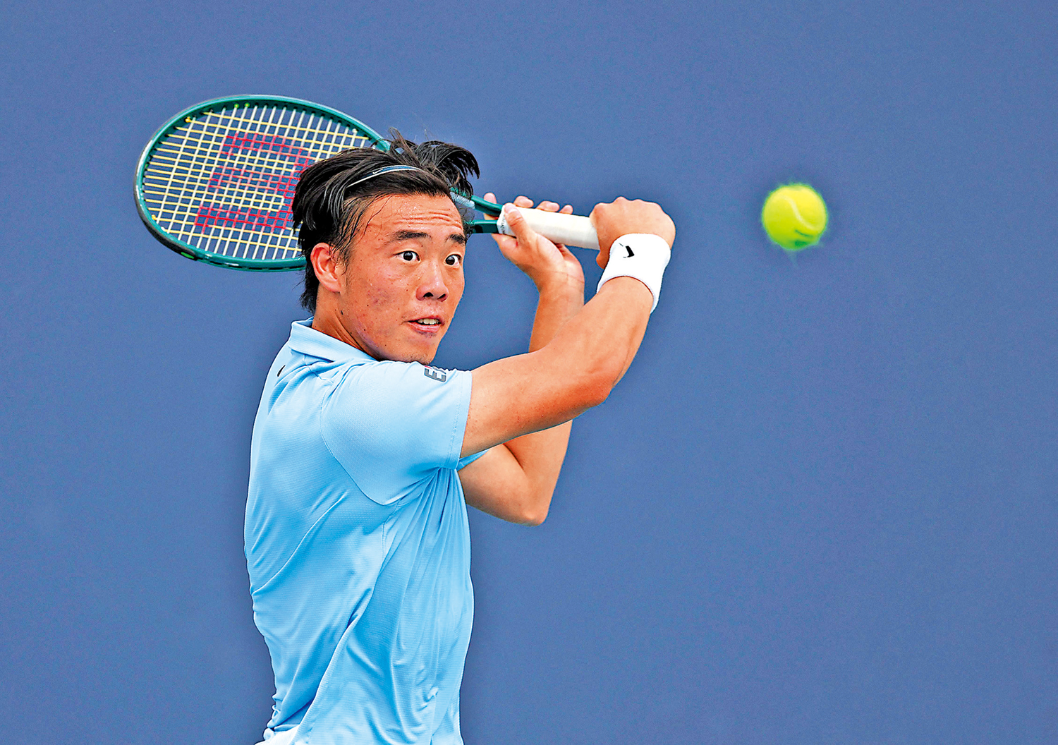 　　圖：黃澤林在比賽中力拚。\法新社