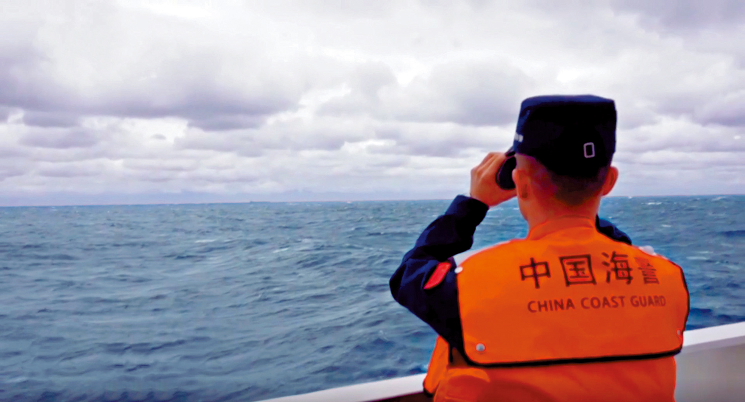 圖:海警此次任務編入在海上通道緝拿「試圖外逃的『台獨』分裂分子」科目。