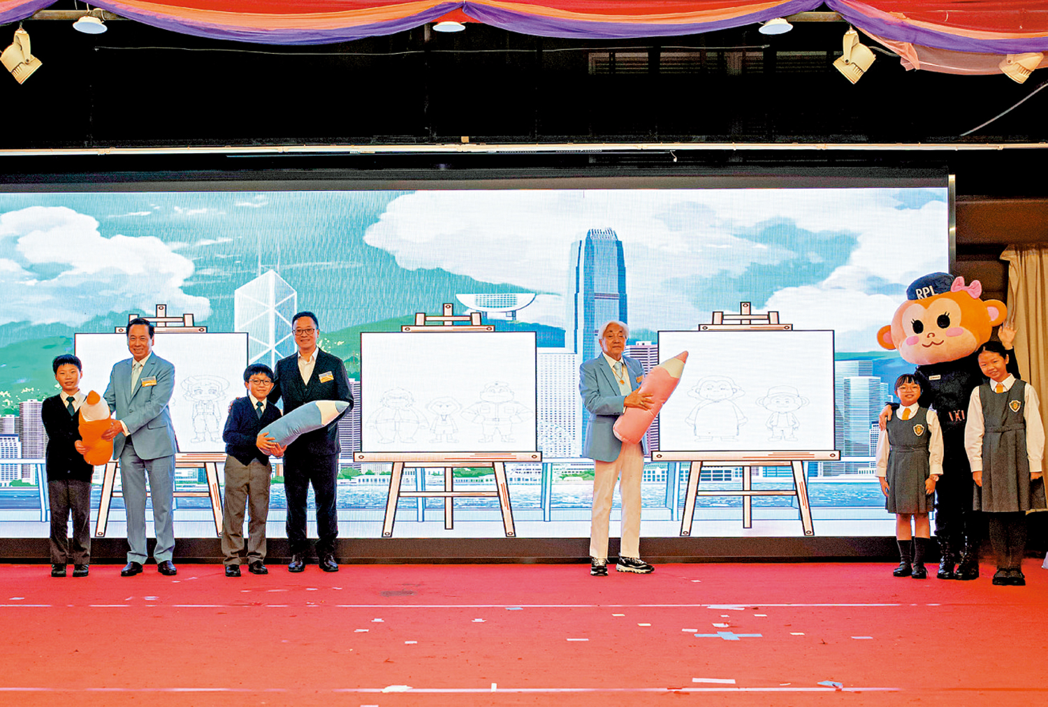 　　圖：「國安及道德教育動畫發布會暨嘉年華」昨日於黃大仙祠舉行。