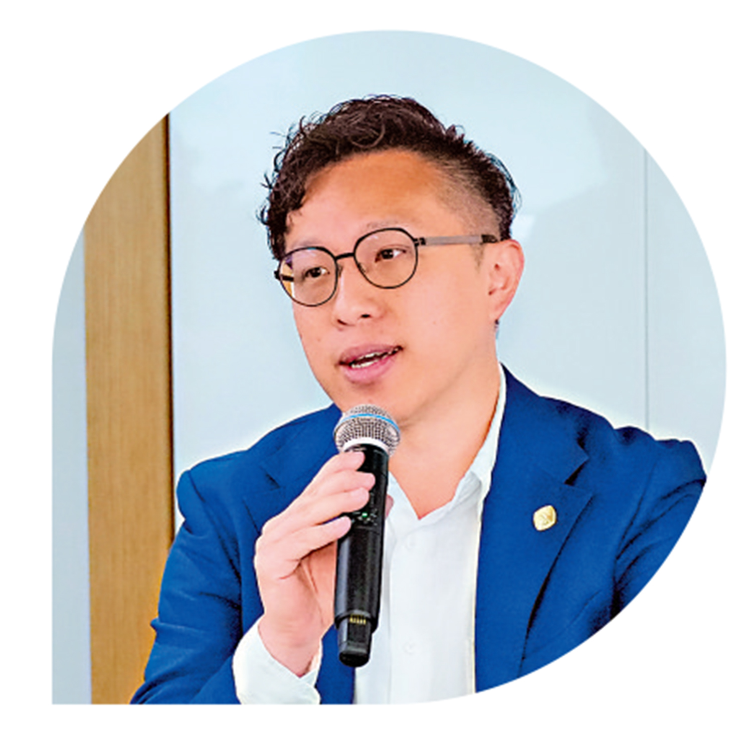 　　圖：黃偉信表示，隨着鐵路等基建項目逐步落地，北都將成為連接香港與大灣區的核心樞紐。\大公報記者林少權攝