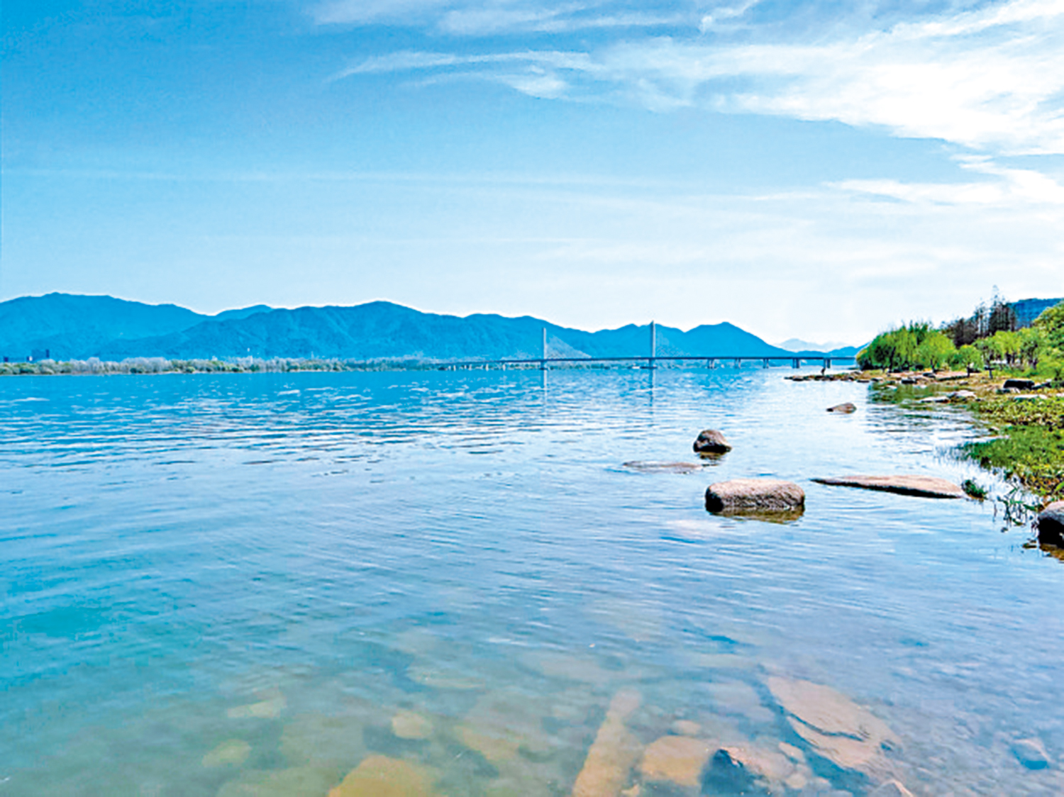 　　圖：富陽富春江景。