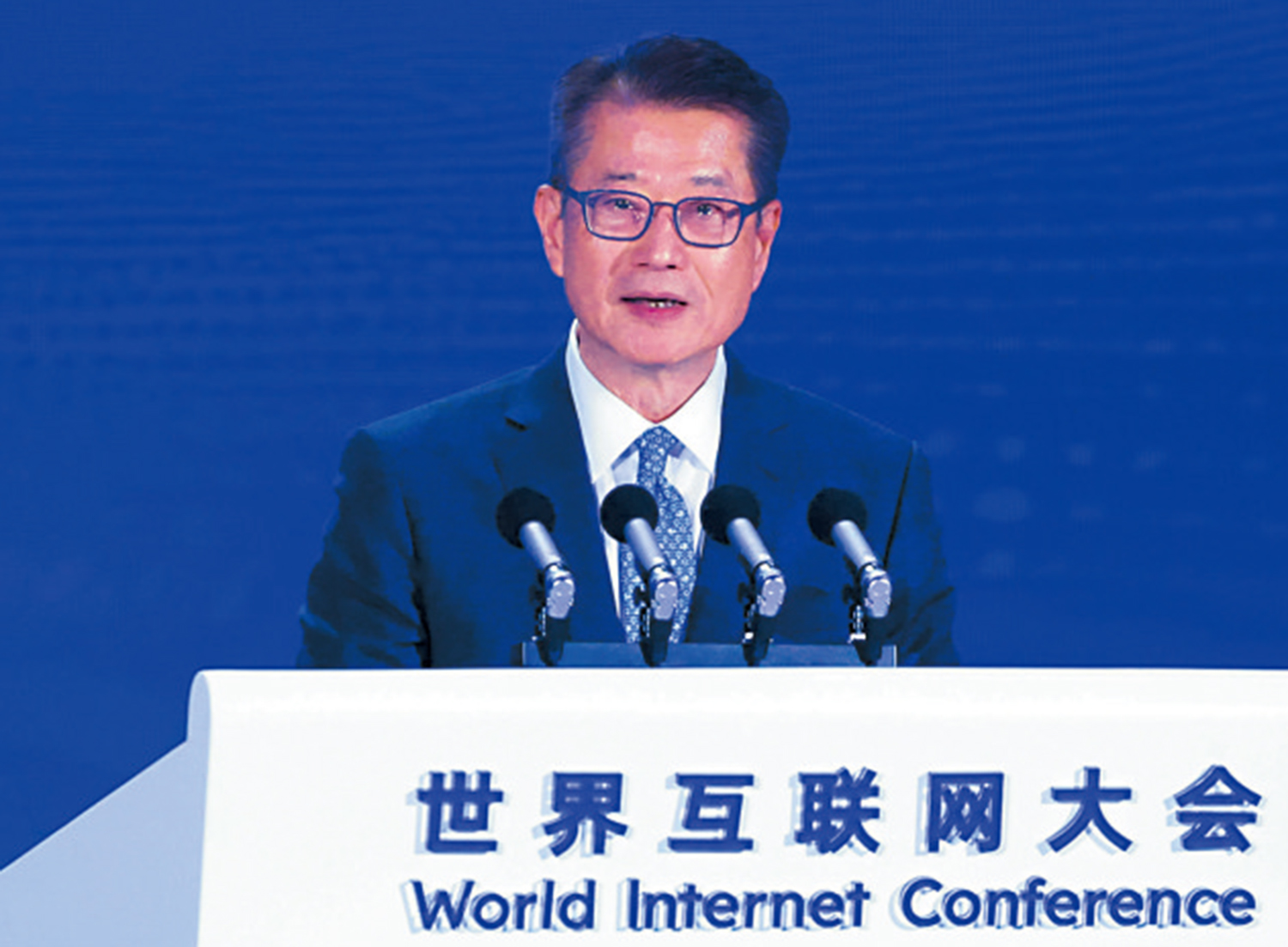 　　圖：陳茂波表示，最近引起全球關注的「DeepSeek時刻」，提醒大家初創企業藉創新實力和敏捷性達至技術進步。\大公文匯全媒體記者萬霜靈攝