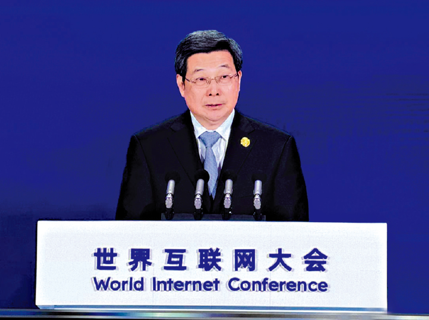 　　圖：莊榮文表示，要為亞太發展塑造新動能新優勢，共同建設更美好的數字未來。