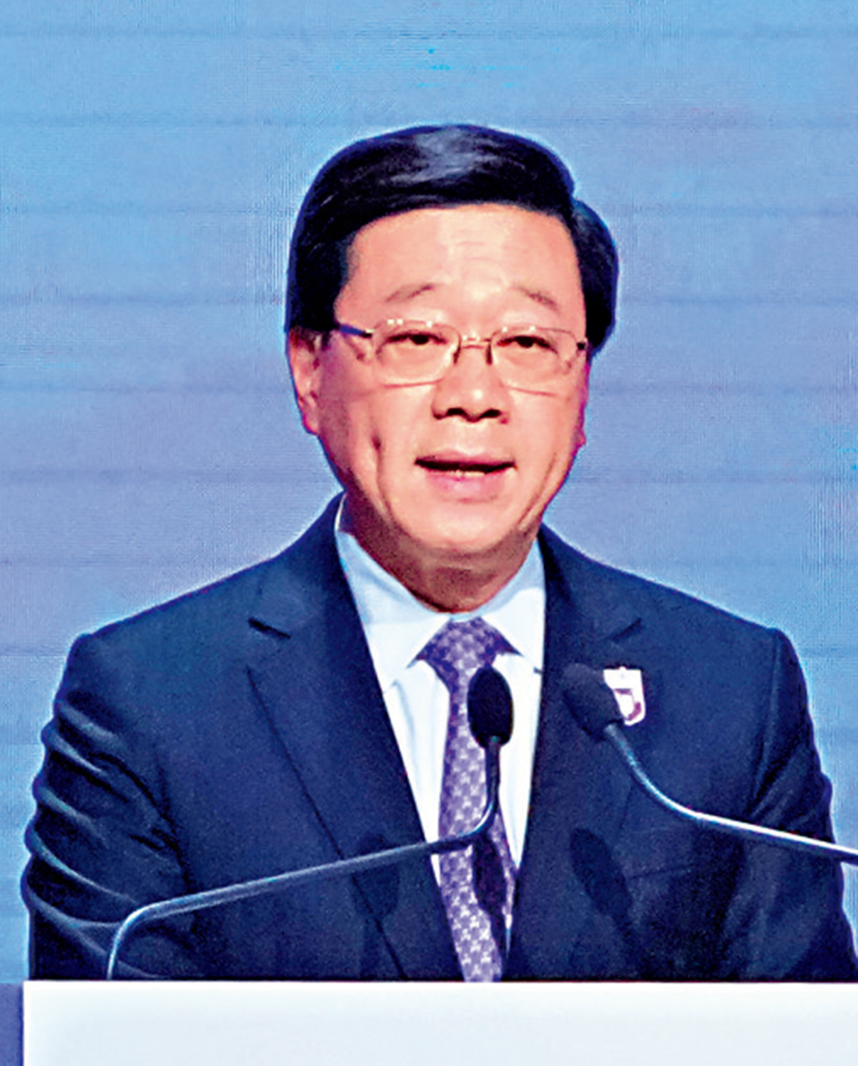 圖:行政長官李家超表示,危害國家安全的威脅可以突如其來,我們必須做好面對巨大挑戰的準備。\大公報記者林良堅攝