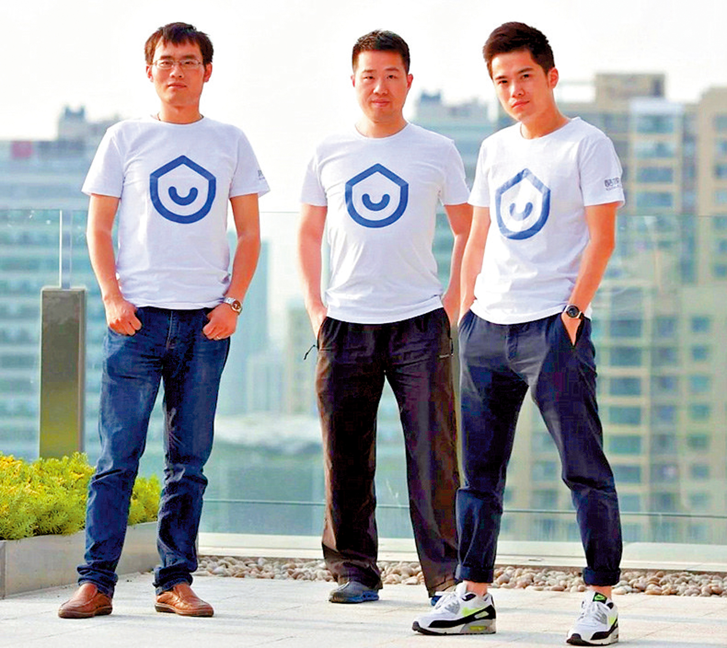 　　圖：群核科技三名創始人朱皓（左起）、黃曉煌、陳航。