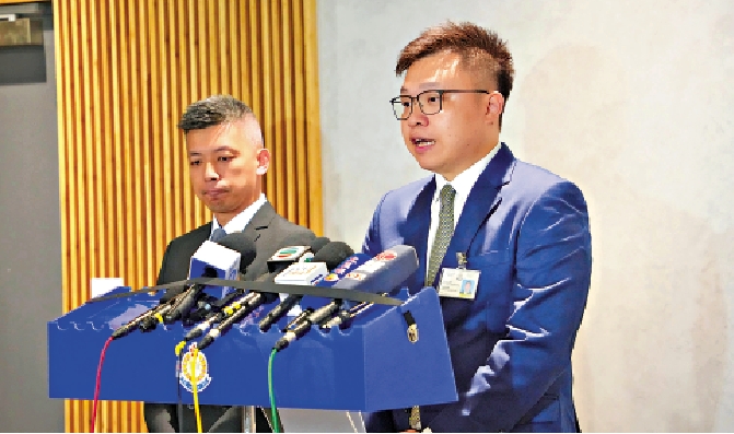 　　圖：警方講解案情，並重申虛報炸彈及誤導警務人員是非常嚴重刑事罪行。