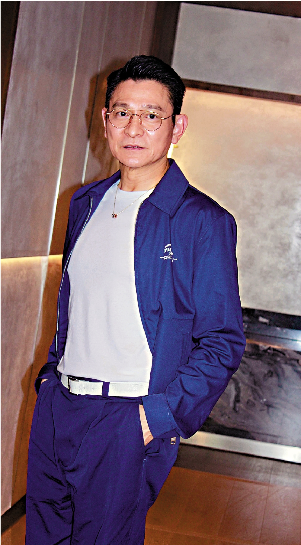 圖:劉德華表示,重返辦公室拍文戲好開心。