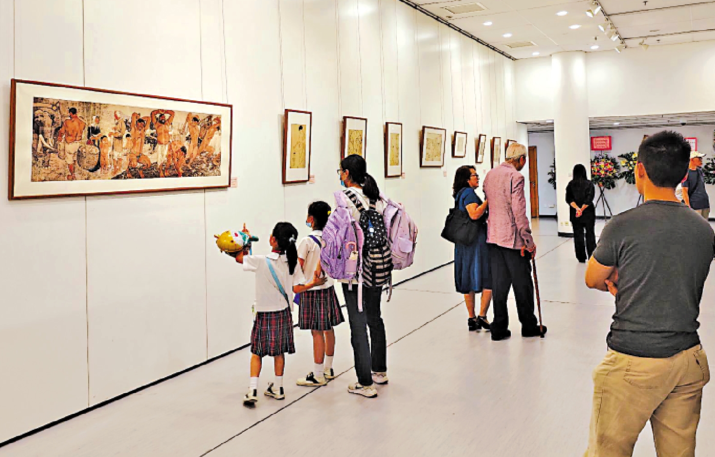 圖:「雪泥鴻爪──徐悲鴻與師友互動原作遺珍及版畫藝術展」展廳現場。