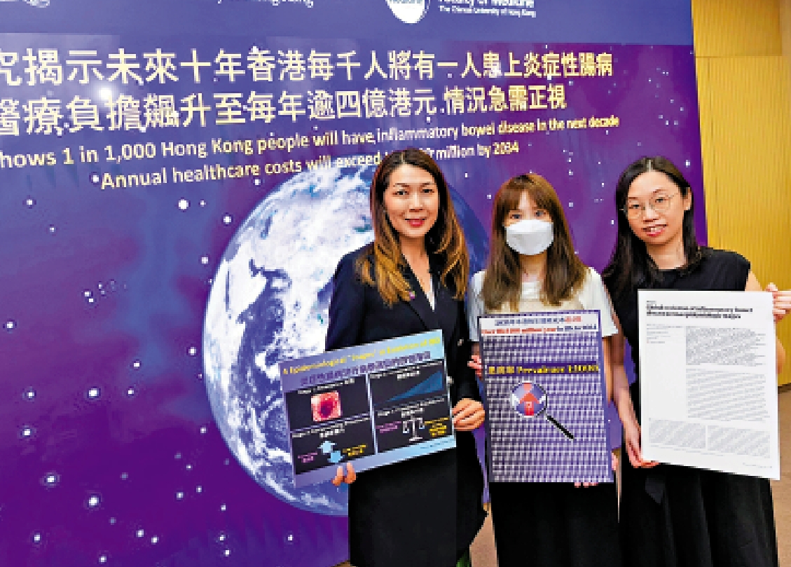 圖:中大研究揭示未來十年香港炎症腸病趨勢。