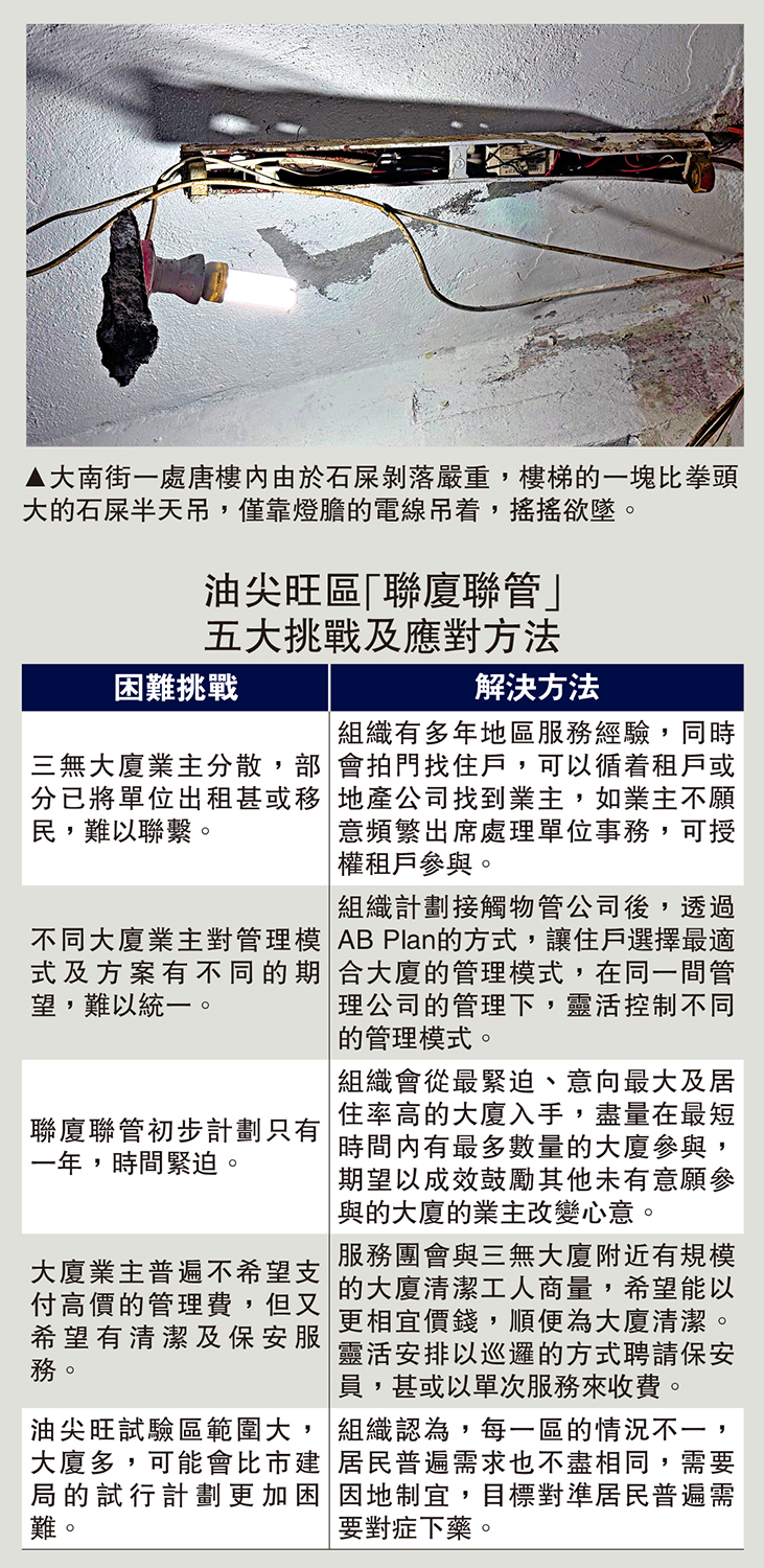 　　圖：油尖旺區「聯廈聯管」