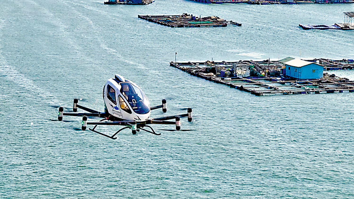 圖:珠海將加快建設大灣區低空特快專線。圖為珠海低空通勤航空器。\受訪者供圖