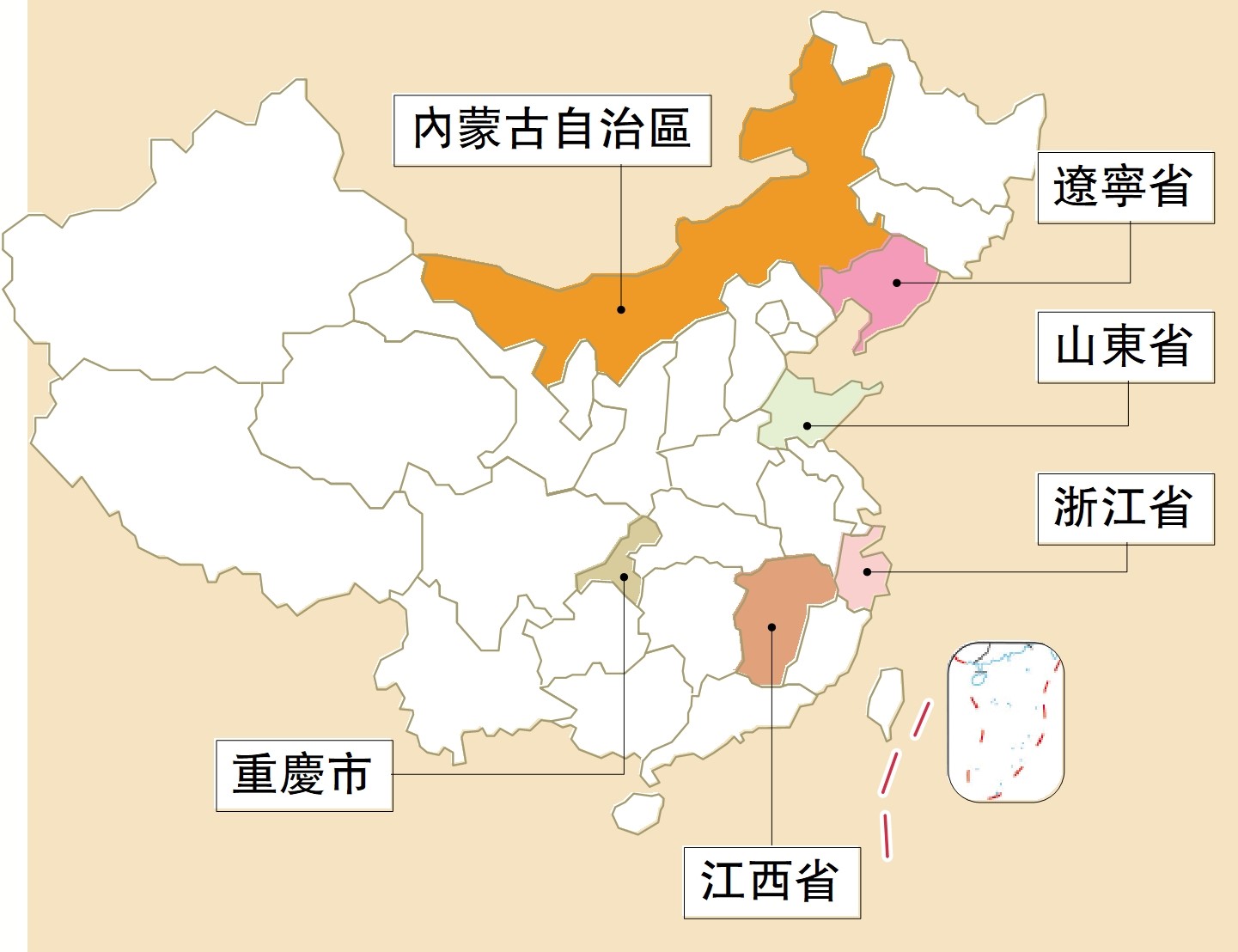 圖:「2025范長江行動」六大路線