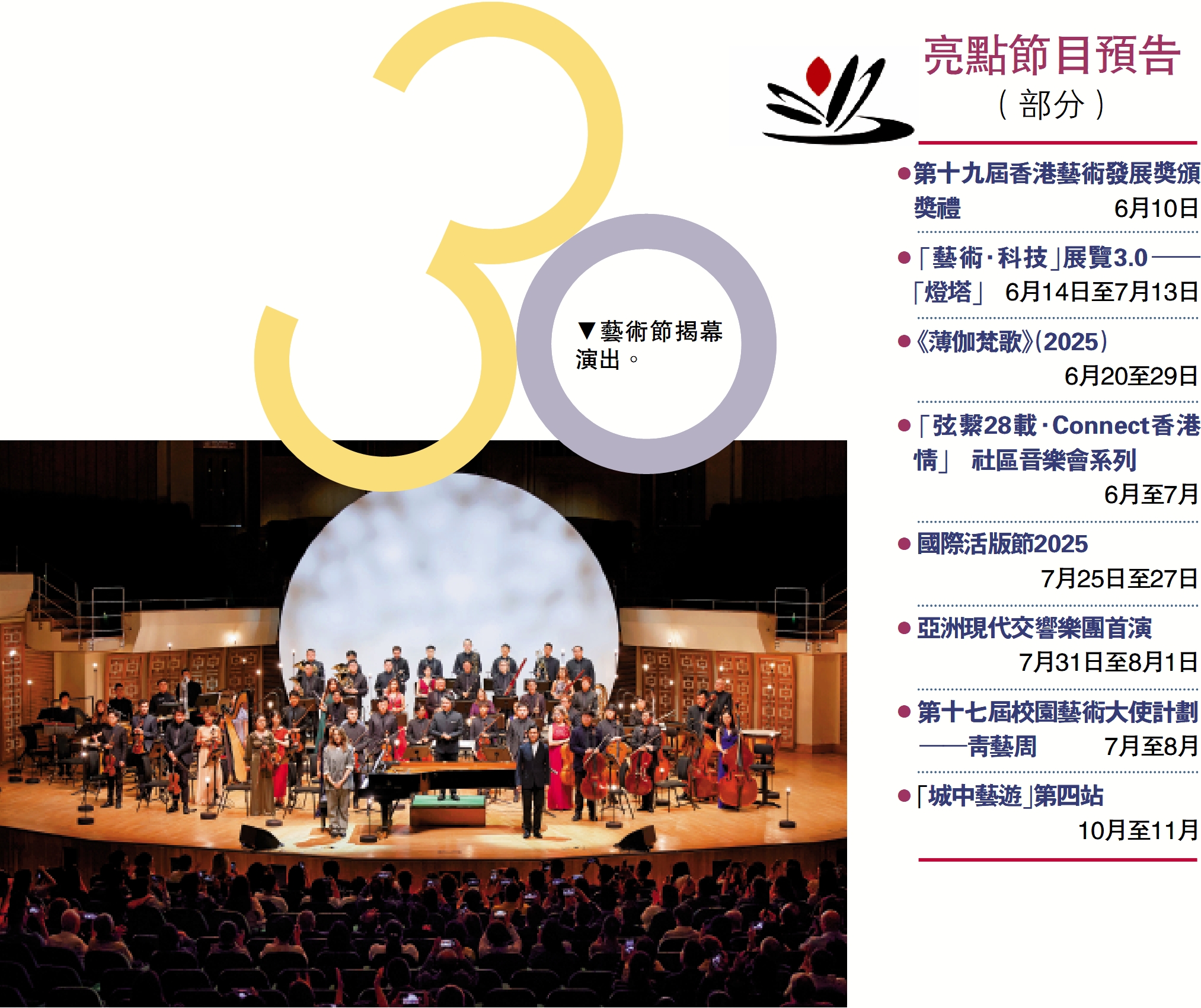 　　圖：藝術節揭幕演出。