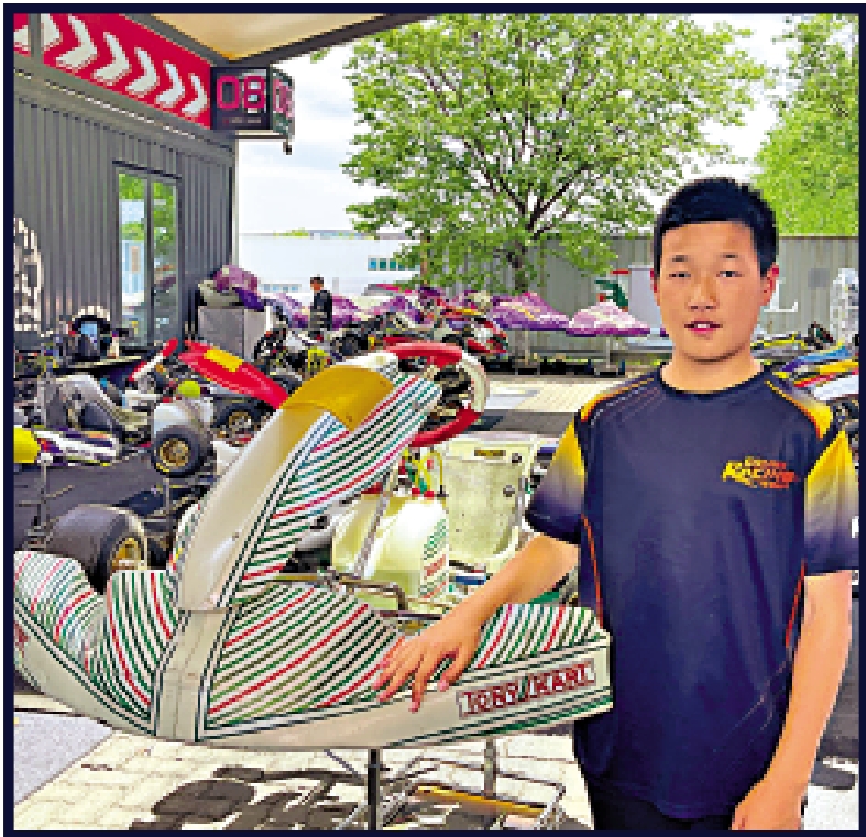 圖:Golden Racing車手梁爽。\大公報記者夏微攝