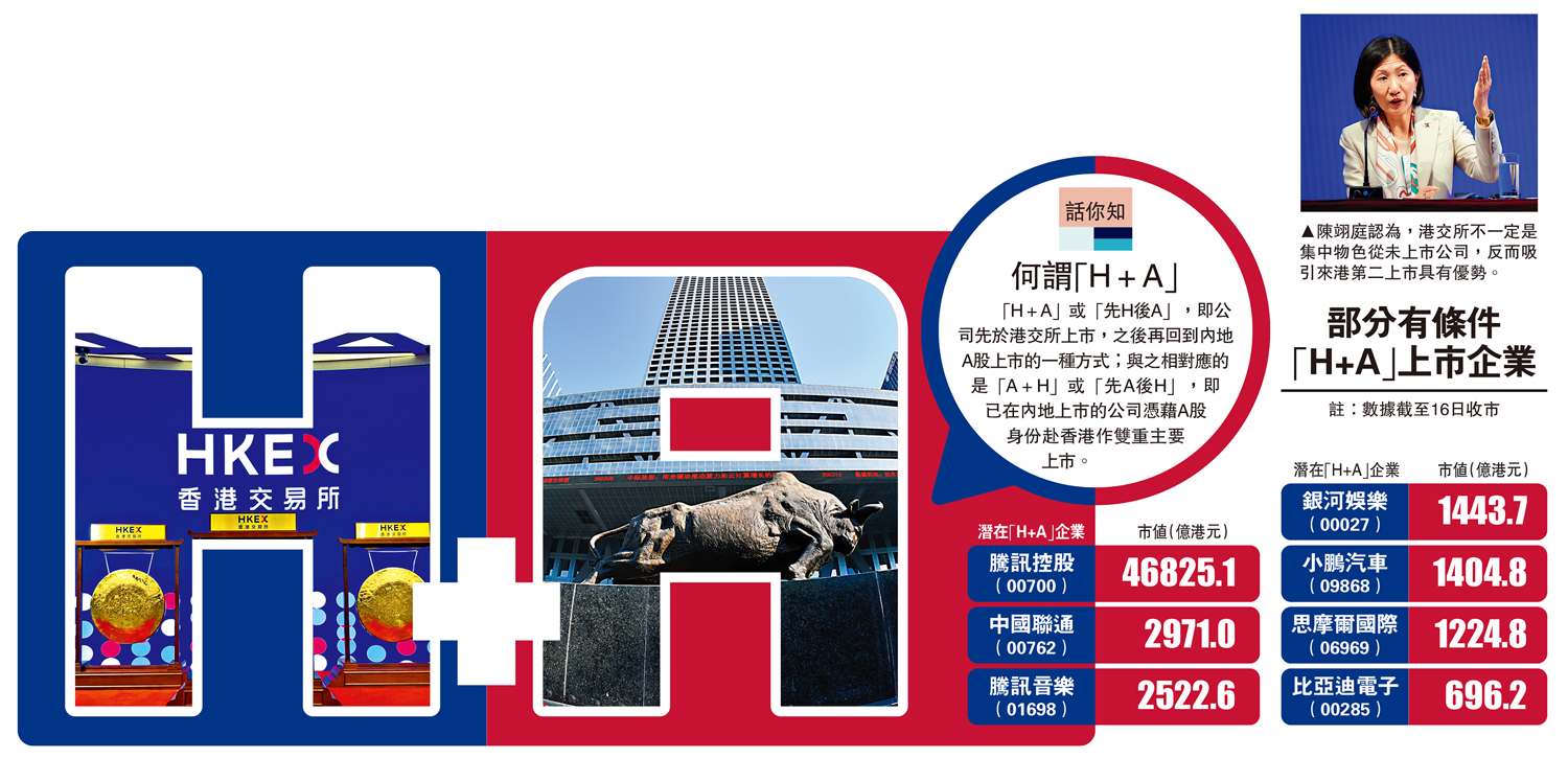 　　圖：陳翊庭認為，港交所不一定是集中物色從未上市公司，反而吸引來港第二上市具有優勢。