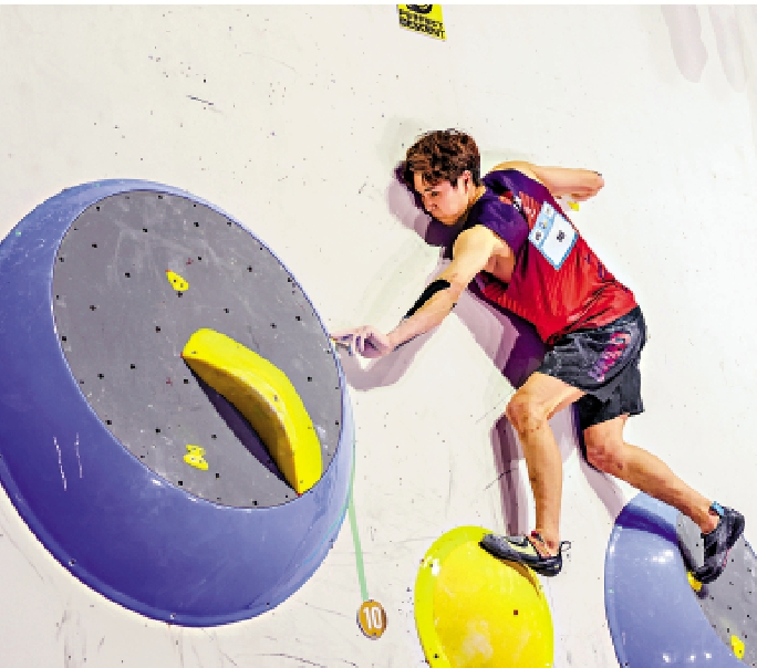 　　圖：潘愚非在比賽中。\新華社