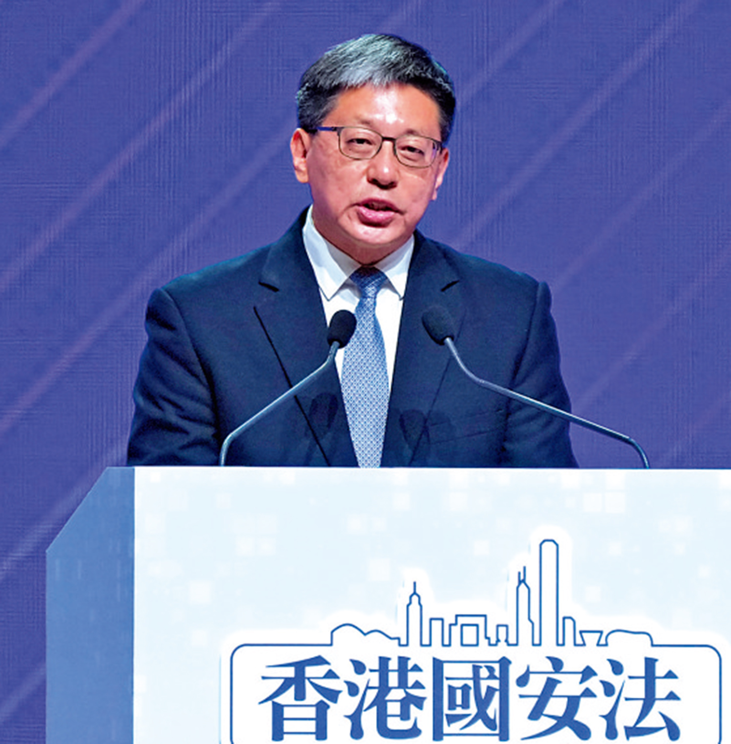 　　圖：張勇強調，要持續健全香港維護國安的法律制度和執行機制。