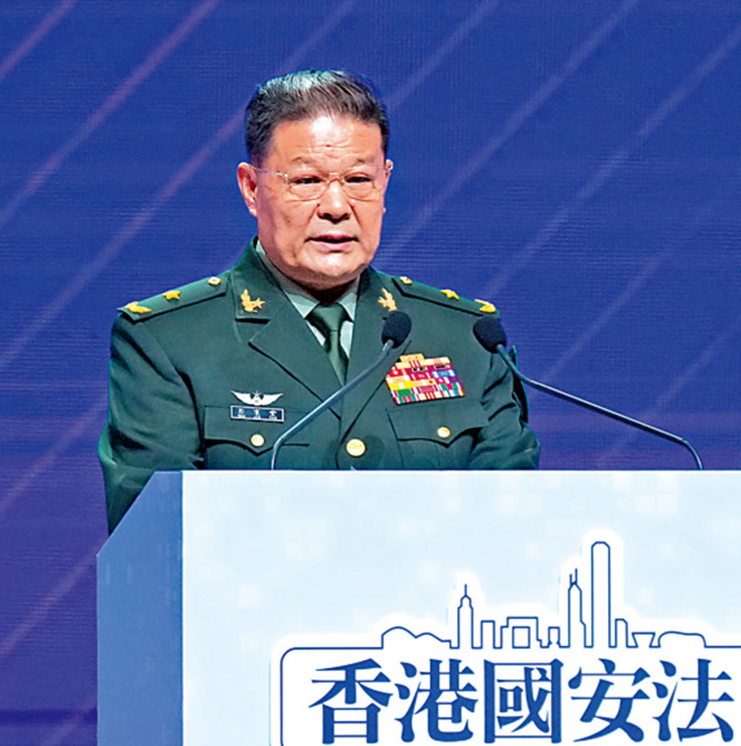 　　圖：彭京堂表示，香港國安法猶如定海神針，守護着香港社會安寧和市民福祉。