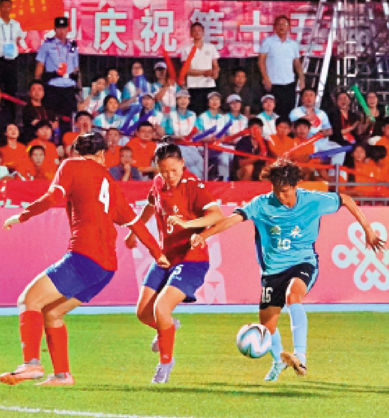 　　圖：廣東隊與山東隊在比賽中。/受訪者供圖