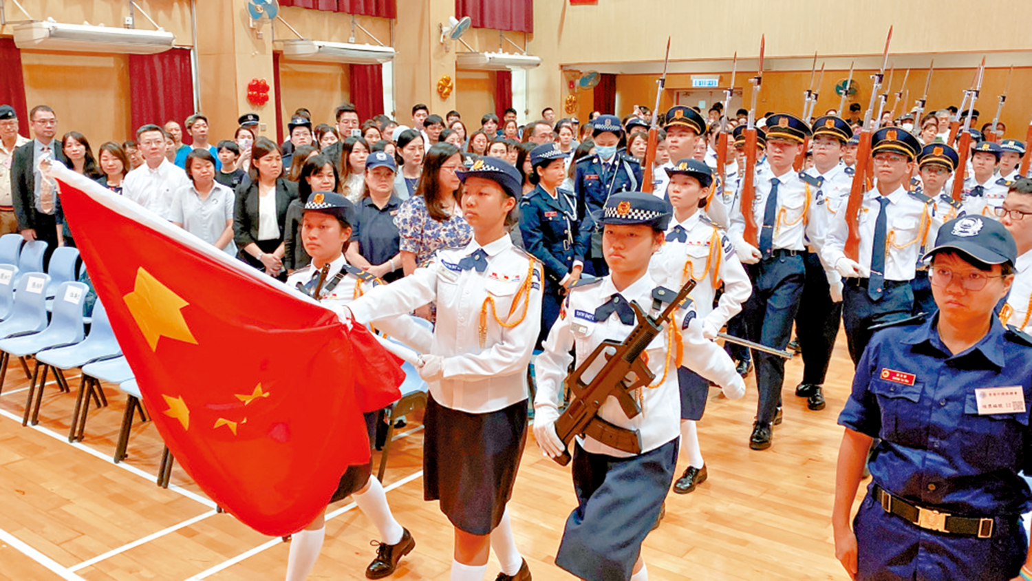 圖:香港升旗隊總會昨日舉辦「2025年慶回歸周年頒獎典禮」。\大公報記者葉浩源攝