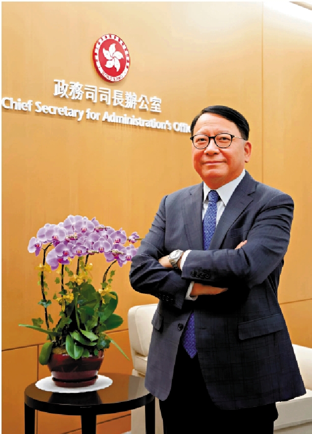 　　圖：陳國基表示，愛國主義教育是「治本」的工作。\大公文匯全媒體記者康敬攝