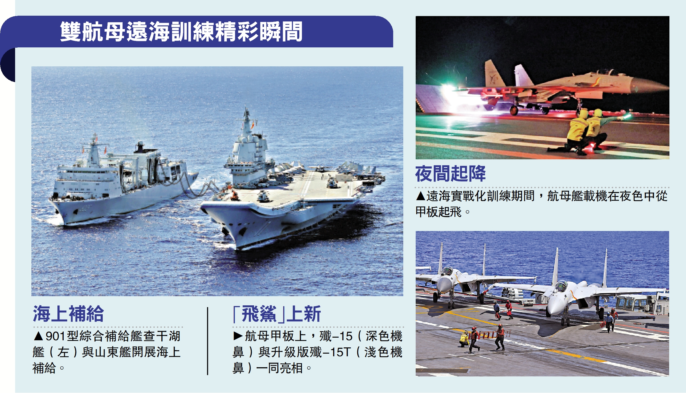 　　圖：雙航母遠海訓練精彩瞬間