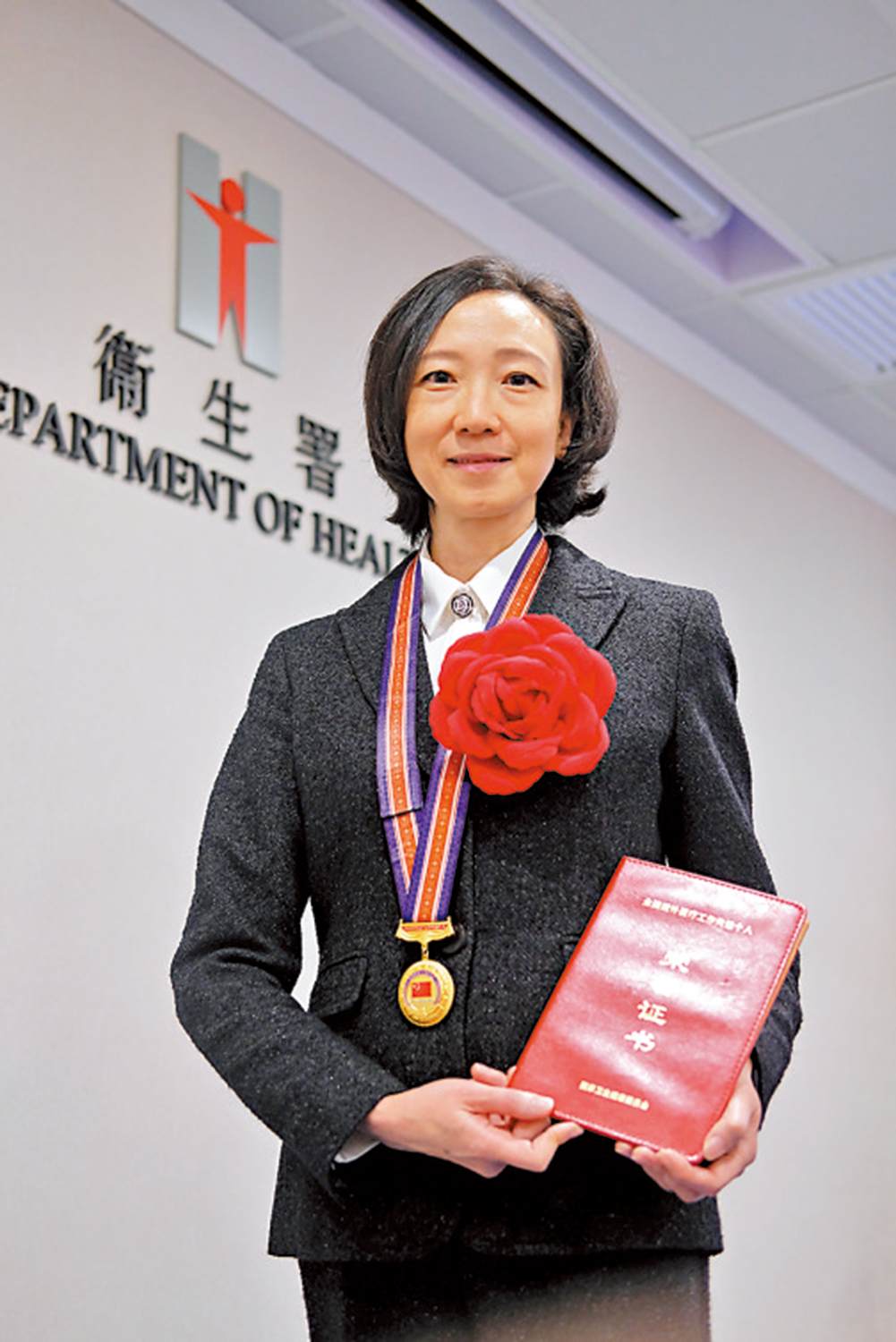 　　圖：將出任醫務衞生局副局長的范婉雯，曾前赴土耳其前線救災，獲國家表彰。\大公報記者蔡文豪攝