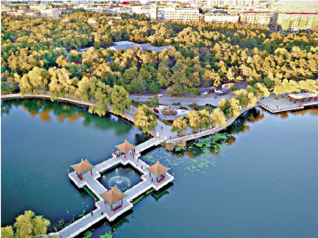 圖:吉林長春南湖公園秋景。\新華社