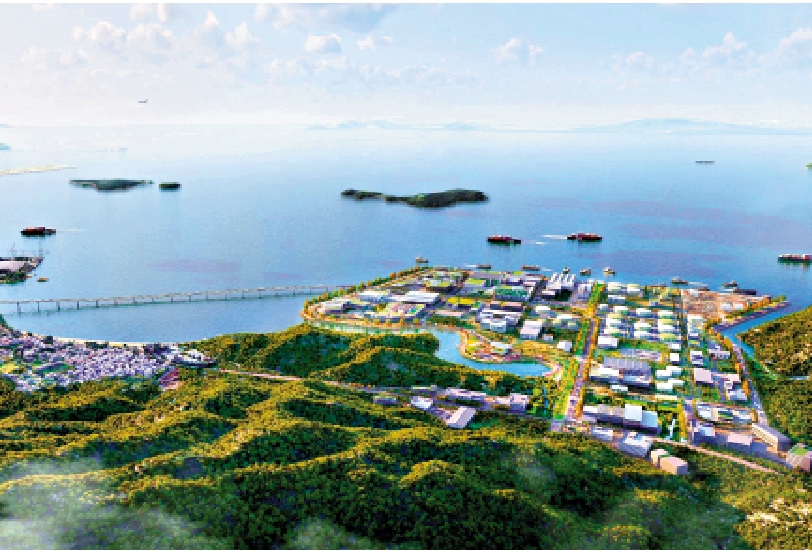 　　圖：對於龍鼓灘及屯門西發展計劃，發展局表示，政府將透過園區模式發展及營運相關產業。圖為模擬發展圖。