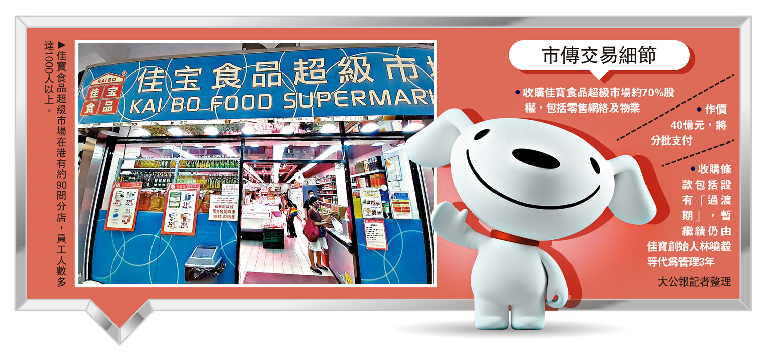 　　圖：佳寶食品超級市場在港有約90間分店，員工人數多達1000人以上。