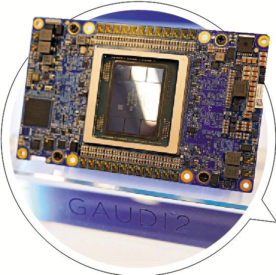 　　圖：一款英特爾AI芯片。\美聯社