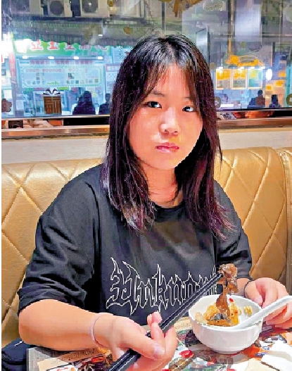 　　圖：吳佩姍7月初與朋友前往廣西遊玩，其後與家人失去聯繫。