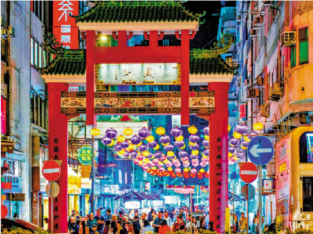 　　圖：香港廟街夜市。