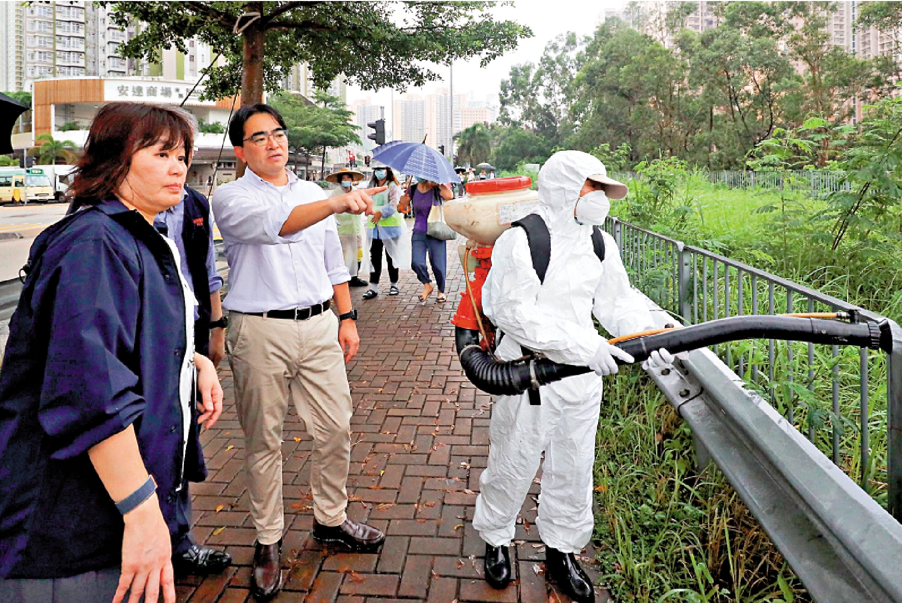 　　圖：地盤承辦商陸續採取防蚊滅蚊措施。