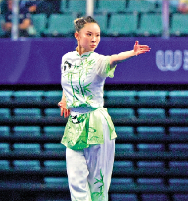 　　圖：沈曉榆出戰長拳全能賽賽事。\港協圖片