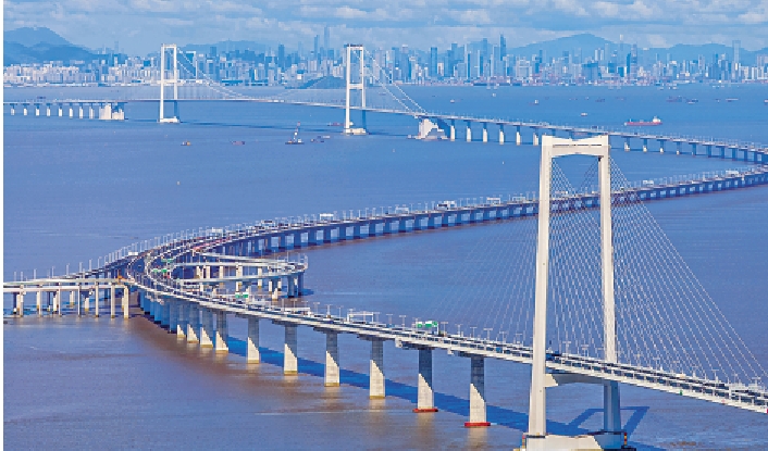 　　圖：深中通道已於去年開通。\新華社