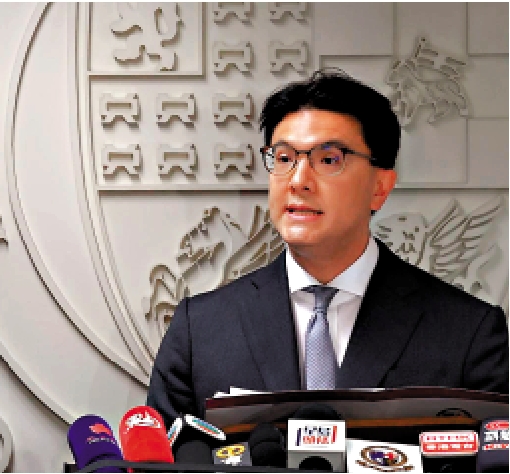 　　圖：毛樂禮表示，香港作為國家唯一實行普通法並採用中英雙語的地區，具有獨特優勢。