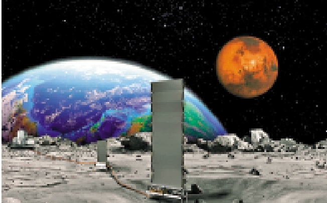 　　圖：NASA的月球核電站項目的概念圖。\網絡圖片