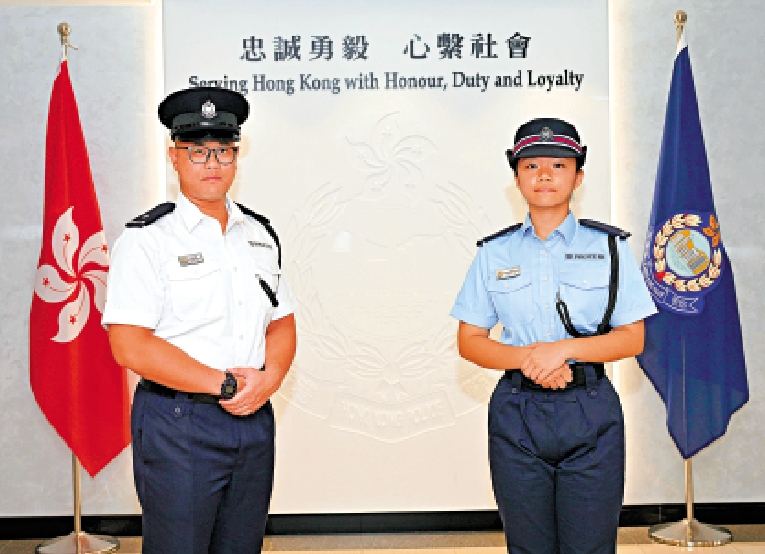 　　圖：陸曼婷（右）榮獲最佳學術獎第三名；林柏岐（左）正職是衞生署的科學主任。