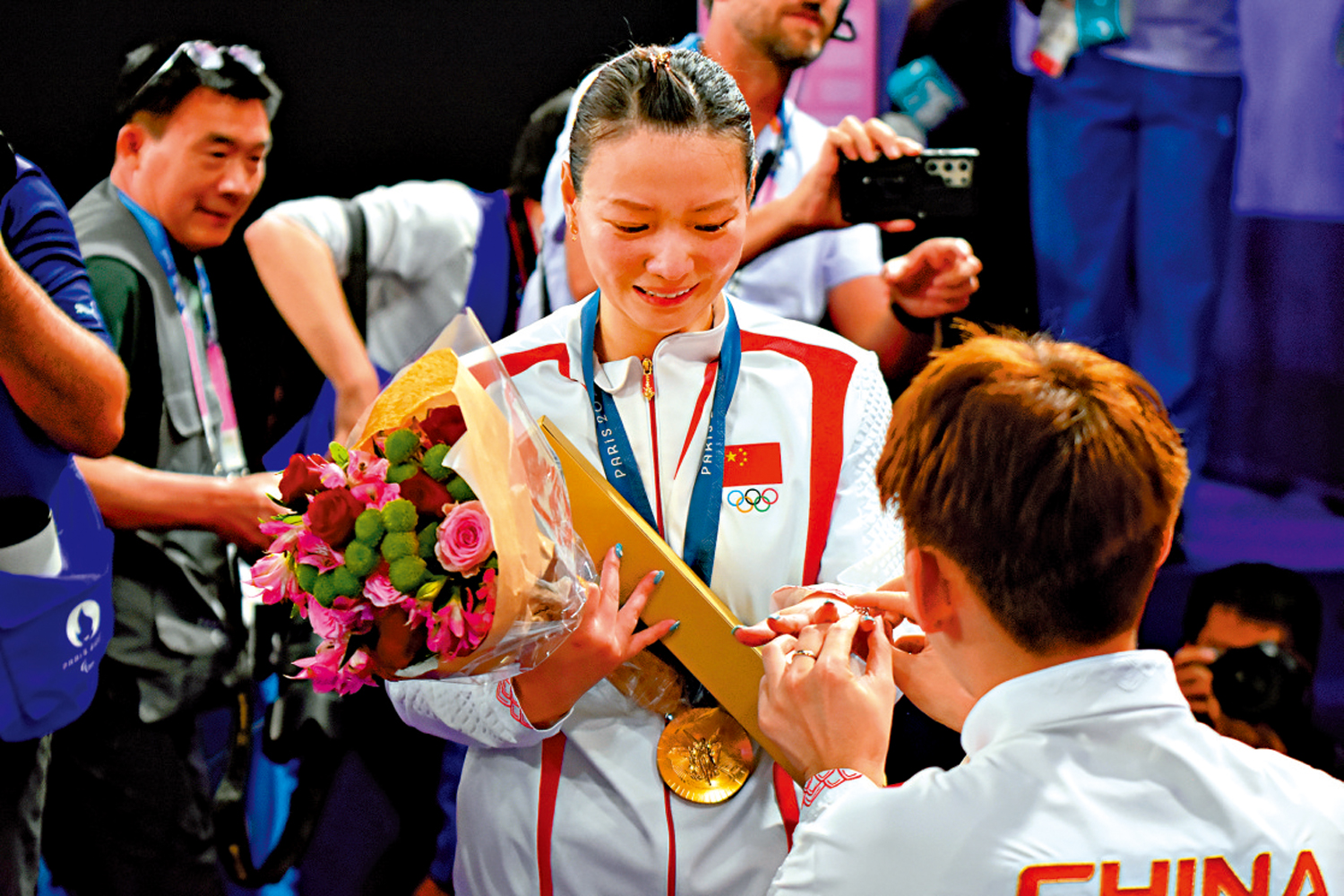 　　圖：黃雅瓊獲得國家隊隊友劉雨辰求婚。