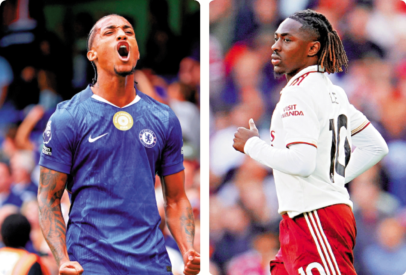 　　左圖：車路士前鋒祖奧柏度。右圖：阿仙奴前鋒伊比爾治伊斯。