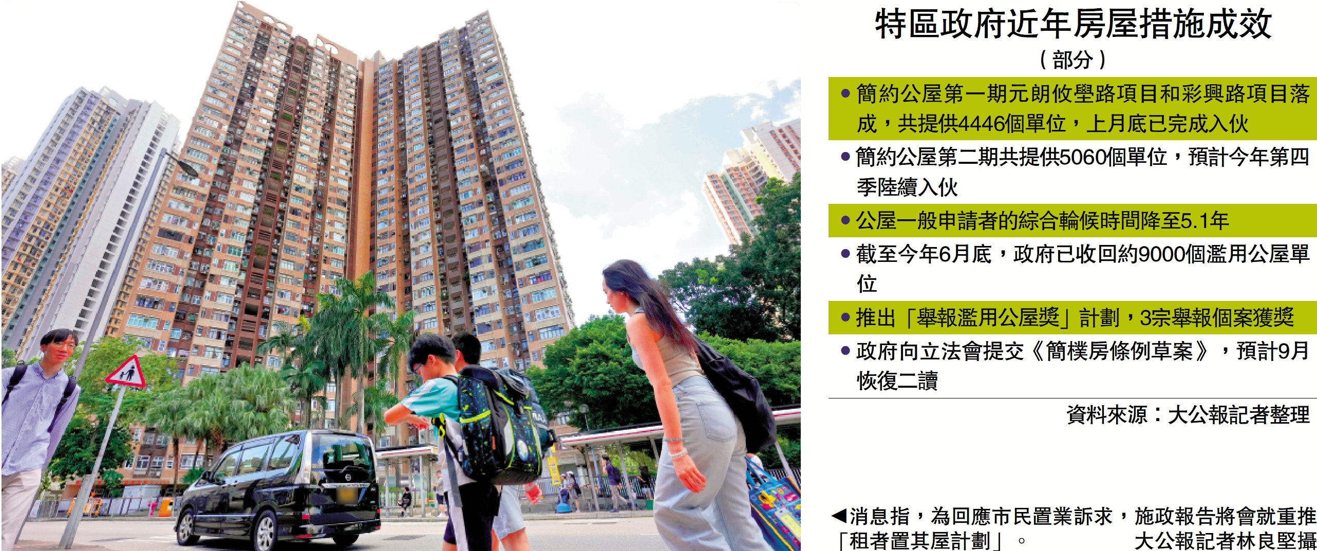 　　圖：消息指，為回應市民置業訴求，施政報告將會就重推「租者置其屋計劃」。\大公報記者林良堅攝